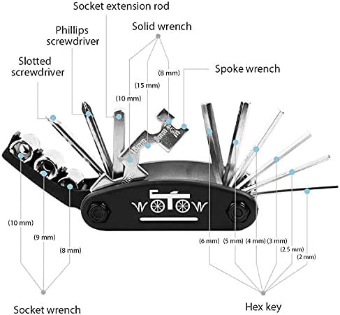 Multitool para Bicicletas de 16 Funciones