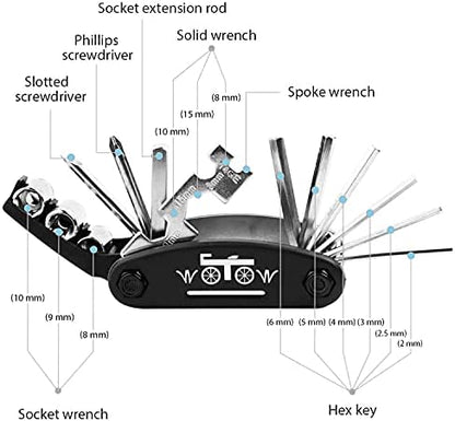 Multitool para Bicicletas de 16 Funciones